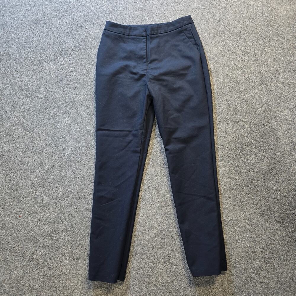 Karen Millen Pants Women Size 4 Blue Skinny Flat Front Capsule Minimalist Career
